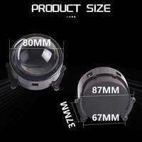 Lampu sorot LED 12V, lampu depan 3.0 inci mata iblis untuk mobil Aksesori lampu LED dengan kontrol Wifi