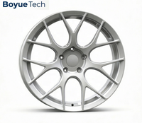 Jantes en alliage forgé monobloc argentées à rayons multiples de 16 à 24 pouces 5x108 5x112 5x114.3 5x115 5x120 5x130 pour voitures de sport de luxe