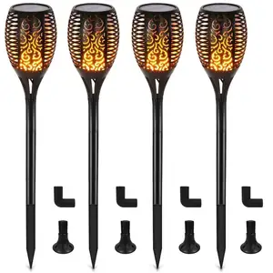 다기능 96LED 안뜰 깜박 거리는 Ip65 방수 태양 화재 불꽃 램프 정원 스테이크 불꽃 램프 Led 불꽃 램프