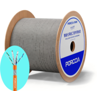 Câble Cat6a S/FTP 305m en boîte, double blindage, isolation en mousse PE, gaine B1 LSZH, câble Ethernet LAN en vrac, 23AWG, 500MHz, 10Gbps