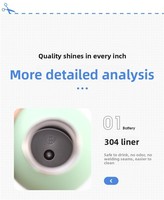Botol minum termos stainless steel 304 berdinding ganda vakum, silinder, warna abu-abu, sentuhan lembut seperti karet, MOQ rendah 500ml