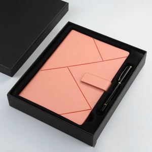 2026 2027 Custom Luxury Leather Journal Notebook <b>Set</b> with Pen Diary Notepad and Gift Box <b>Sewing</b> Binding Hardcover - Product Image 2