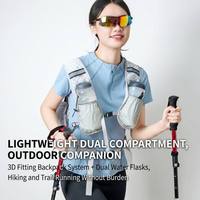 Lightweight Hydration Backpack 3D Breathable Mesh Vest Pack for Trail Running Marathon Hiking Cycling with Dedicated PhonePocket