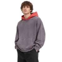 Sudadera con Capucha de Alta Calidad sin Cordones, Gruesa de Forro Polar, Holgada, Personalizada, 360 g/m², Corta, Tallas Grandes para Hombre