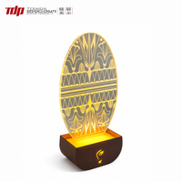 Support de bouteille LED TERMEIN en acrylique noir mat, présentoir à vin et spiritueux avec dos miroir