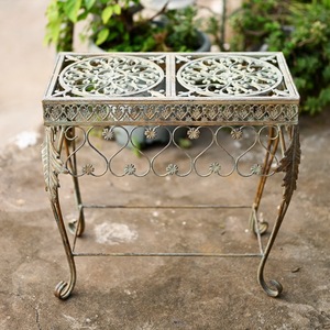 Support de <span class=keywords><strong>fleurs</strong></span> long de style nordique américain, vintage et vieilli, pour extérieur, balcon, cour, table ou étagère pour plantes succulentes - Product Image 4