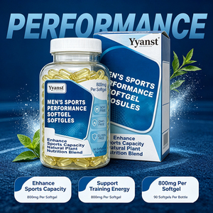 Capsules de performance sportive pour hommes 800mg 90 gélules Mélange de plantes naturelles Améliore la capacité Soutien pour les jours d'entraînement Énergie - Product Image 6
