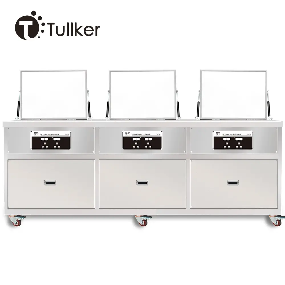 Tulllker175Lオーダーメイドの超音波クリーナー3タンク大容量電力廃棄物グリースフィルムはディーゼルインジェクターエンジンを取り外します