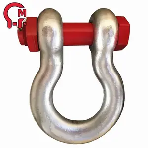 HLM G210 Us Type Screw Pin Lifting 3/4 D Shackle Carbon Steel Forged Anchor Chain Marine G210 Bow Shackle