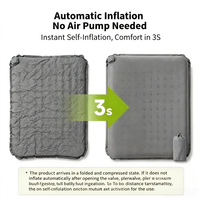 Coussin de siège de camping auto-gonflant imperméable 43 x 33 x 5 cm, matelas de stade thermo-isolant ultraléger