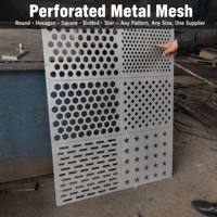 Panneau de treillis perforé galvanisé à chaud, maille ronde de 10 mm, écran de ventilation pour filtre industriel et protection de machine