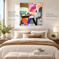 Grande peinture à l'huile abstraite, art mural, décoration intérieure, peinture sur toile peinte à la main, tons modernes olive et brun