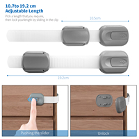Verrous de sécurité pour enfants Gaixie (lot de 12) - Loquets adhésifs multi-usages pour meubles, cuisine, sièges de toilettes