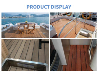 Lantis 2.2m 2.4m 2.6m Tapis de sol en PVC antidérapant Tapis de terrasse en faux teck pour yacht bateau caravane RV pour hôtel Longueur 20m