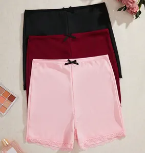 Factory Wholesale Breathable Sporty Style Mid Waist Booty Shorts Tight Traceless Cotton Women Boyshorts Boxers Panties