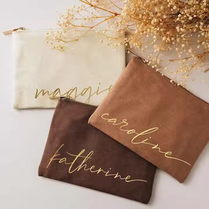 ECOGREENBAG personalizado 12oz color algodón lienzo seda pantalla impresa moda cremallera cosmética bolsa Metal cremallera viaje Portátil Bolsa - Product Image 5