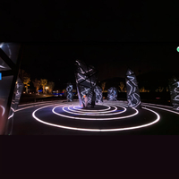 Haute qualité personnalisé rvb LED paysage Art éclairage IP65 étanche verre trempé en acier inoxydable lampe corps AC jardin lumières