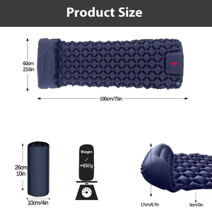 Colchoneta para Dormir de Alta Calidad con Bomba de Pie Integrada, Impermeable, Resistente a la Humedad, de Nailon 40D, para Interiores y Exteriores - Product Image 5