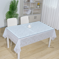 Nappe de table en PVC transparent réutilisable RNPT, résistante à l'eau et à l'huile, facile à nettoyer, pour la maison, la cuisine et la salle à manger