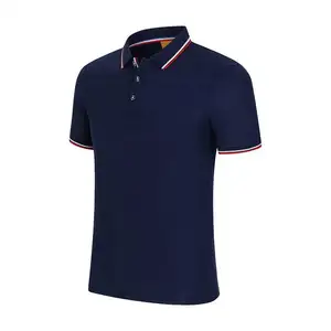 2023 new design Light luxury short-sleeved men's polo shirt sense niche men's lapel half-sleeved color matching Polo T-shirt