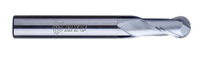 Fraise à queue sphérique en acier au tungstène pour aluminium, 2 dents, finition haute brillance, pour routeur CNC