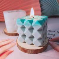Moule à bougie en silicone blanc écologique INS coréen pour boules de laine et bulles DIY - Outils de pâtisserie pour la fabrication
