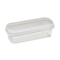 Boîte à tiramisu jetable en plastique PET transparent, contenant rectangulaire de qualité alimentaire pour gâteaux, biscuits, pâtisserie, desserts, emballage