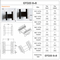 Transformateur toroïdal vertical haute fréquence EE20 pour chargeurs de voiture RoHS