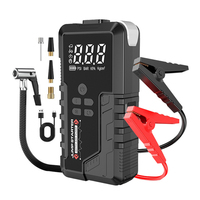 Helloleiboo Démarreur de batterie portable 1000A avec compresseur d'air 14.8V 6000mAh, gonfleur de pneus, lumière LED, anti-étincelles