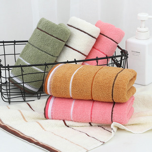 Toalla de Baño de Algodón Puro de Tres Secciones, 34x70cm 70x140cm, Rayada, Suave y Absorbente, para Uso Doméstico, Rectangular - Product Image 3