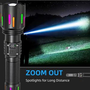 ไฟฉายยุทธวิธีแบบชาร์จ USB ความสว่างสูง 1500 ม. ระยะลำแสง IP65 กันน้ำ ปรับลำแสงได้ ใช้สำหรับตั้งแคมป์ ตัวเครื่องทำจากอลูมิเนียมอัลลอย - Product Image 3
