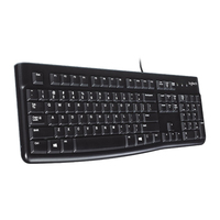 Grosir Logitech K120 MK120 Keyboard Kabel USB Hitam PC Desktop Laptop Kantor 104 Tombol Keyboard Ukuran Penuh