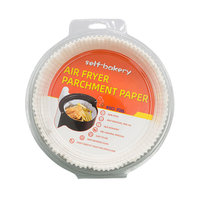 Papier de cuisson jetable brun rond pour friteuse à air pour parchemin pour la cuisson 200 pièces 7.9 pouces