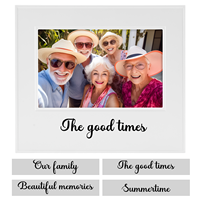 Cadre photo numérique personnalisable avec enregistrement vocal 30 secondes, 7,5 x 6,3 pouces, à poser ou à accrocher au mur, idéal pour les cadeaux