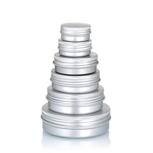 Bougies rondes réutilisables 10ml-250ml de qualité alimentaire bonbons cafetière cosmétique crème pour le visage <span class=keywords><strong>parfum</strong></span> bougie aluminium métal boîtes - Product Image 5