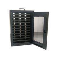 Boîte de rangement pour téléphones en acier, 32, 36, 38, 46 ou 48 emplacements, avec serrure à clé, fixation murale, pour le rangement des appareils mobiles en classe