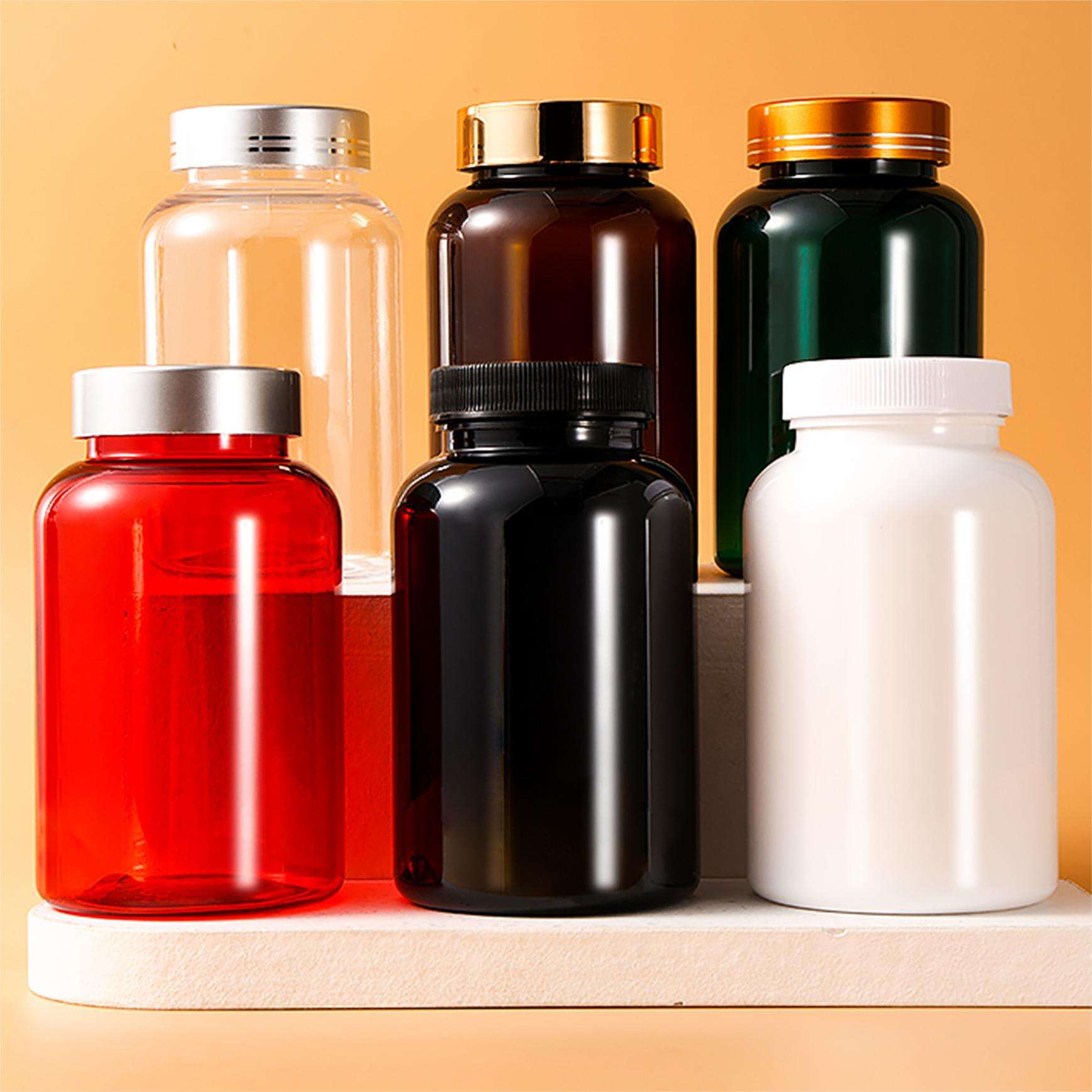 ขวดสีแดง + ฝาทองสดใสยูวี