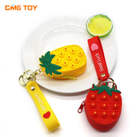 Usine directe silicone ames pour enfants autisme éducation jouets mini pop it fidget jouet porte-clés fidget jouets