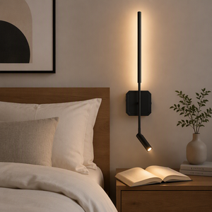Applique murale LED sans fil détachable de 28 pouces avec batterie longue durée 10000 mAh et 350 lumens °   <span class=keywords><strong>Tête</strong></span> de lecture rotative 2026 - Product Image 2
