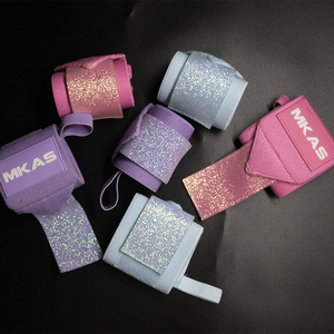 LADYGLOW En gros Sangles <span class=keywords><strong>de</strong></span> <span class=keywords><strong>musculation</strong></span> respirantes et durables violettes pailletées, Bandes <span class=keywords><strong>de</strong></span> maintien pour poignets <span class=keywords><strong>de</strong></span> fitness, Coussinets <span class=keywords><strong>de</strong></span> barre en mousse, <span class=keywords><strong>Ceinture</strong></span> <span class=keywords><strong>de</strong></span> <span class=keywords><strong>musculation</strong></span> - Product Image 5