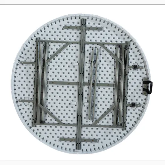 휴대용 야외 가구 6ft 라운드 연회 접이식 테이블 플라스틱 식사 피크닉 바베큐 쉬운 접이식 캠핑 테이블