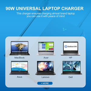อะแดปเตอร์แปลงไฟแบบบาง 90W สำหรับแล็ปท็อป รองรับ 5-20V PD USB ใช้ได้กับ HP Lenovo Dell ASUS Acer <span class=keywords><strong>Samsung</strong></span> Sony Toshiba พร้อมหัวต่อ 16 แบบ - Product Image 6