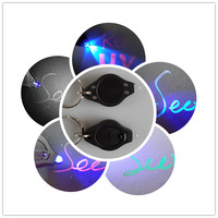 Lampe de poche UV Offre Spéciale porte-clés 365nm-395nm lampe torche LED noire porte-clés lampe de poche porte-clés personnalisé lampe de poche