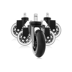 Cadeira de escritório com rodas para escritório, peças para cadeira de escritório, rodízio de reposição em PU de 3 polegadas - Product Image 2