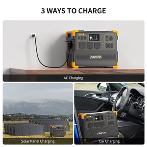 สถานีไฟฟ้าพกพา PECRON E3600LFP CGJ LiFePO4 3000W คลื่นไซน์บริสุทธิ์ ระบบสำรองไฟ (UPS) รองรับพลังงานแสงอาทิตย์ พร้อมตัวควบคุม MPPT สำหรับใช้ในบ้าน - Product Image 5