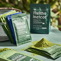 Sachets d'emballage personnalisés en aluminium thermoscellé pour poudre de matcha, type Doypack