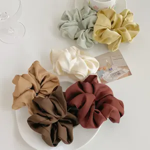 Luxus handgemachte hochela tische große Haar gummis Mädchen Zubehör Frauen Satin Scrunchy Haarband Haar gummis versand kostenfrei