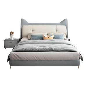 Lits en cuir animal Lits modernes pour enfants Meubles rembourrés simples pour enfants Ensembles de meubles de chambre à coucher Prince pour enfants - Product Image 6