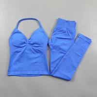 Set Legging Impact Pakaian Fitness Scrunch Bum Gym Legging Tank Top Berbusa Pakaian Olahraga Wanita Seamless Yoga Set