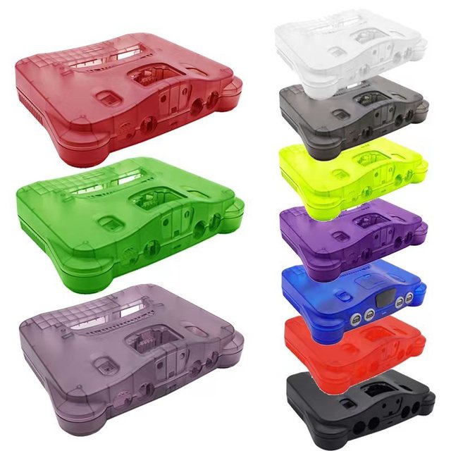 64 N64 Replacement ABS Transparent Translucent Console Housing Case Model 03.12 Made in Shenzhen